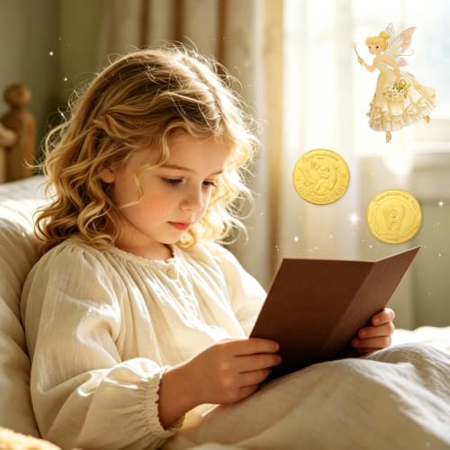 Meliatomia Tooth Fairy Gift Kit with Golden Coin, Pouch, and Letter