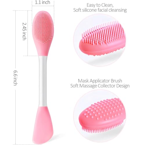 Silicone Facial Cleansing Brush & 2-in-1 Exfoliating Face Scrubber