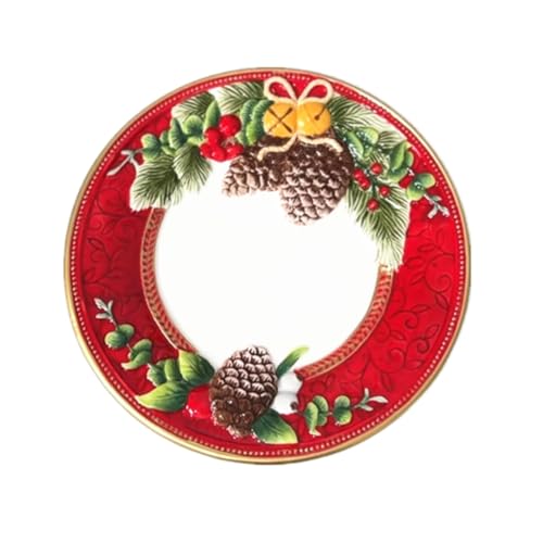 Ceramic Christmas Pineapple Plate - Holiday Decor & Tableware