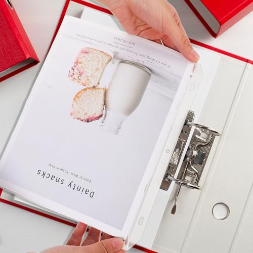 40 Pcs Magazine Holders for 3-Ring Binders - Translucent White