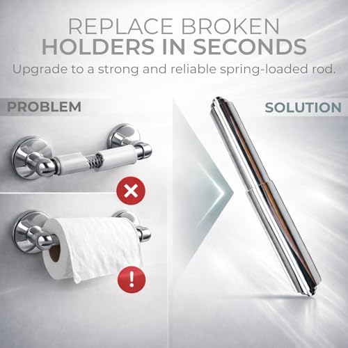 7-Inch Chrome Toilet Paper Holder Replacement Rod