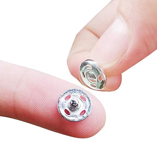 JOSDIOX 100 Sets Sew-On Snap Buttons, 10mm Black & Silver Fasteners