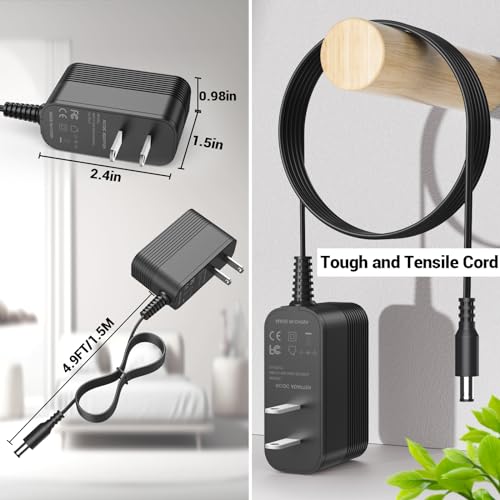 26.5V DC Charger for Inse Cordless Vacuum Cleaners - Compatible with N5, N6, Deik VC-1518-US