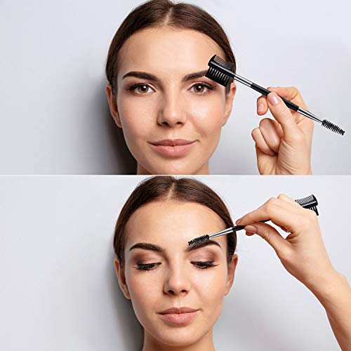 Patelai 3-in-1 Eyebrow Brush and Eyelash Comb Tool - 3 Pack Black