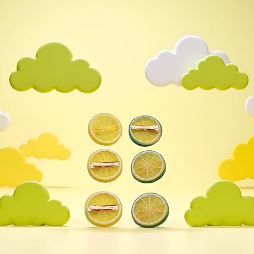 Lemon Hair Clips 6Pcs Cute Fruit Hair Barrettes for Kids and Toddlers