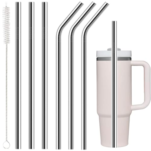 6-Pack Stainless Steel Straws for Stanley 40oz Tumbler, 11.81" Long