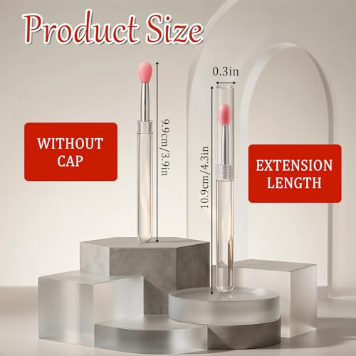 24Pcs Silicone Lip Mask Applicator and Lipstick Brush Set, Reusable