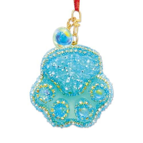 JUESMOS Cat Paw Christmas Ornament with Rhinestones – 2.4"