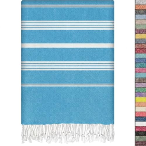 Oversized Turkish Beach Towel - 38x70 inch Quick Dry Sultan Design