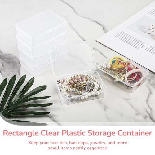 BATTIPAW Clear Hair Tie Organizer - 6PCS Mini Storage Box
