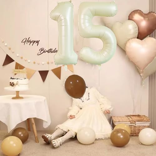 20th Birthday Decorations with 23 Pcs Balloons Set - White Foil & Latex