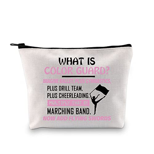 Color Guard Makeup Bag Canvas Cosmetic Pouch Marching Band Gift