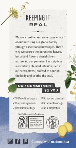 Numi Organic Congest Away Tea - 48 Herbal Tea Bags, Caffeine Free