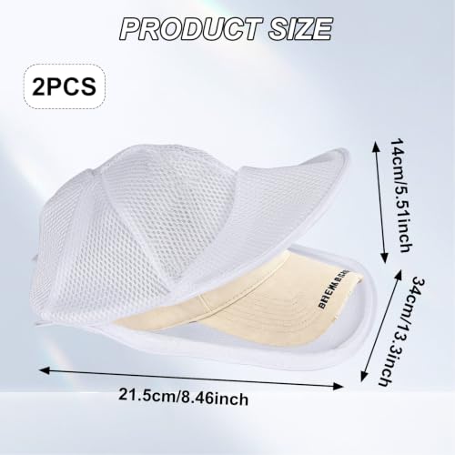 Baseball Cap Washing Bag - 2pcs Soft Mesh Cage for Machine Wash