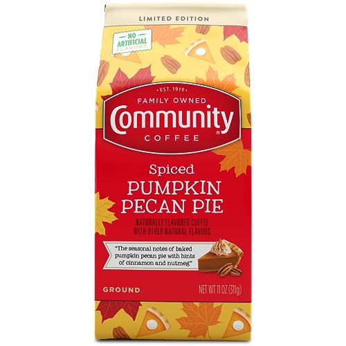 Community Coffee Spiced Pumpkin Pecan Pie Ground Coffee 11oz - Limited Edition Fall Flavor