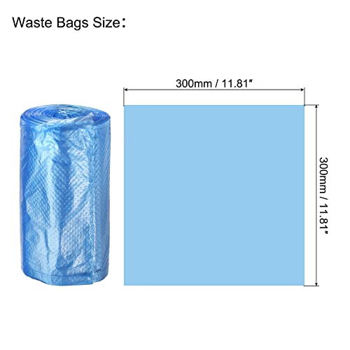 MECCANIXITY Blue Small Trash Bags 0.5 Gallon for Desktop Cans - 120 Count