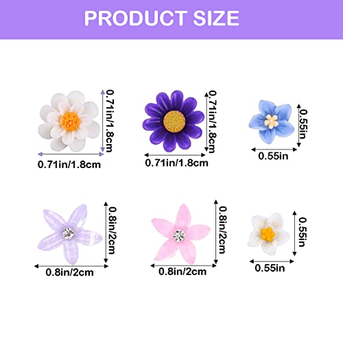 Lora Rossie 30 Pcs Mini Daisy Hair Clips - Multicolor Flower Hair Accessories