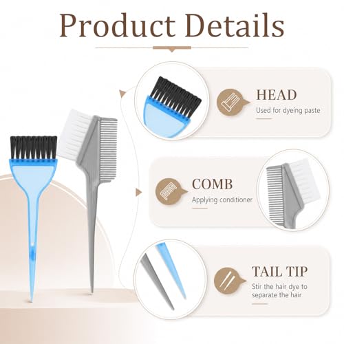 Ravynor 2-Piece Professional Hair Dye Brush Set for Salon and Home