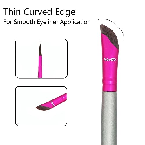 Vertex Fine Angled Eyeliner Brush Set for Liquid and Gel Liner