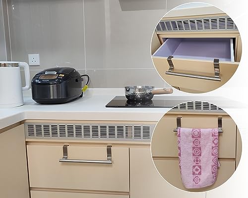 Stainless Steel Over Cabinet Towel Holder - 2 Pieces Kitchen Towel Rack