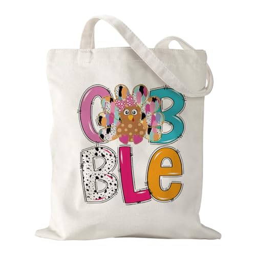 Fall Thanksgiving Halloween Tote Bag Gift for Women Friend Gobble 1