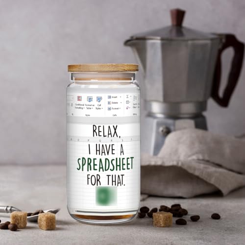 Relaxed Funny Accountant 16oz Coffee Mug Gift for Boss CPA Coworker - Spreadsheet
