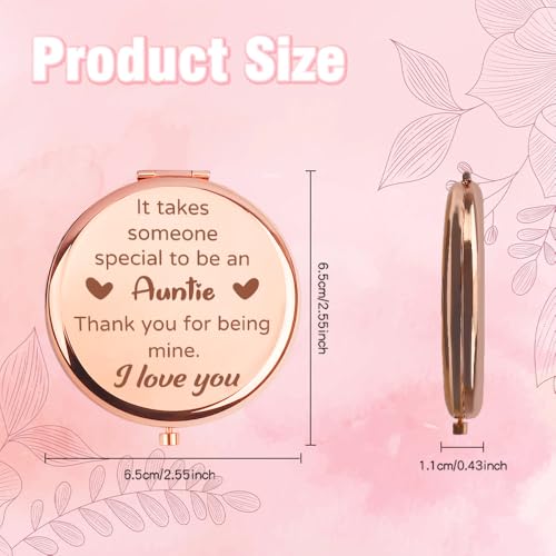 Compact Makeup Mirror Gift for Aunt from Niece and Nephew