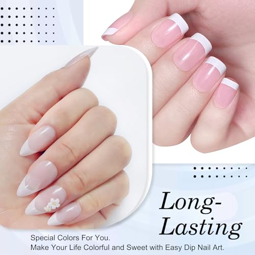 Honey Joy French Manicure Gel Nail Polish Set with 30 Sponges