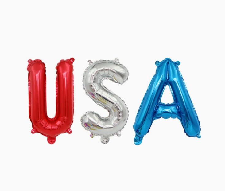 American Flag Star Foil Balloons - July 4th Independence Day Decor
