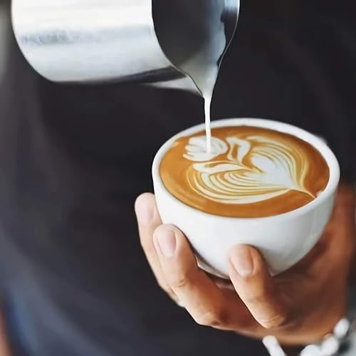 ZOWIE KING 8oz Silver Stainless Steel Milk Frothing Pitcher for Espresso & Latte Art