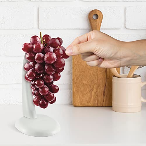 Meadow Lane 11-Inch Banana Holder Stand - White Plastic Fruit Hanger