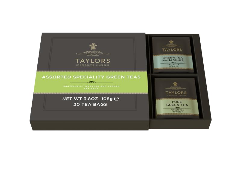 Taylors of Harrogate Green Tea Sampler Gift Box - 20 Count