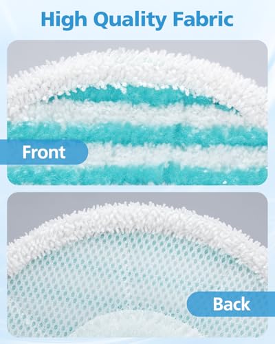 6 Pack Microfiber Mop Pads for PurSteam ScrubMaster - Washable & Reusable