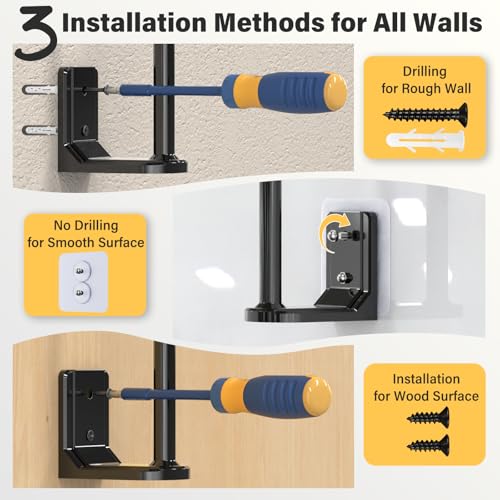 Ginyoyo 4 Pack Adhesive Hat Hooks – Heavy Duty Wall Hat Rack for Baseball Caps