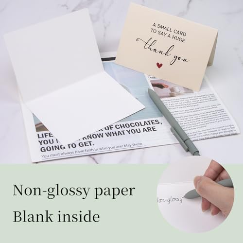 JIXZEN 25 Pack Thank You Cards with Envelopes | 350GSM, Perfect for Weddings, Business, Baby Showers & More