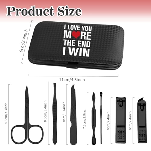 XiuSpark 7-Piece Stainless Steel Manicure Kit & Nail Clippers Set for Men and Women