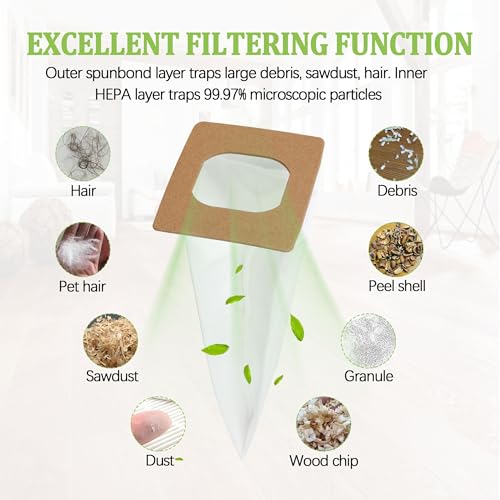 5-Pack Type I HEPA Vacuum Bags for Hoover AH10005 Series