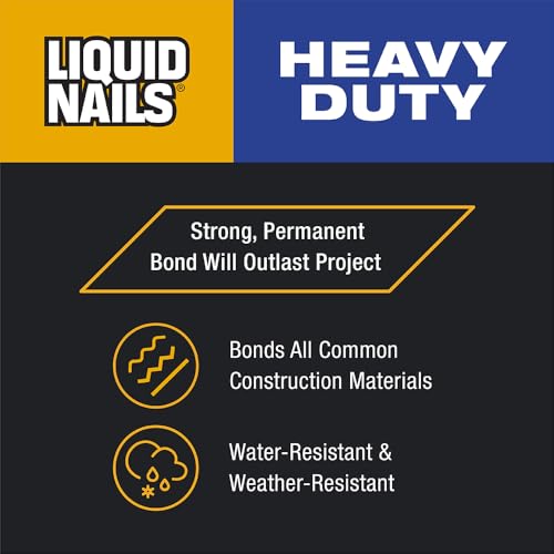 Liquid Nails Heavy Duty Construction Adhesive 10 oz Waterproof Glue