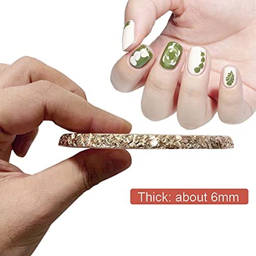 Resin Nail Art Palette with Gilded Edge for Gel Polish Mixing