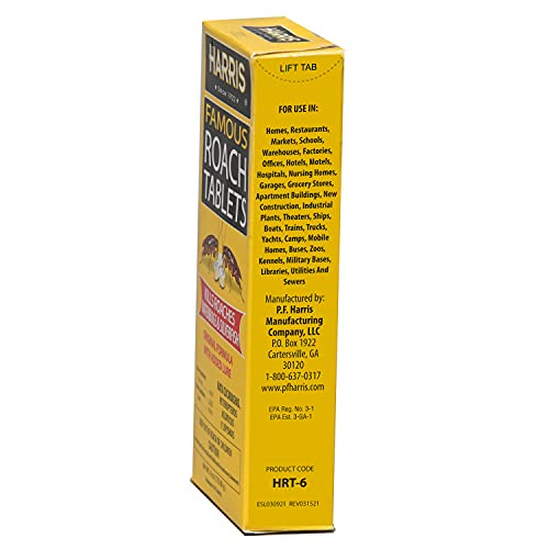 Harris Roach Tablets - Boric Acid Insect Killer (6 oz, 145 Tablets)