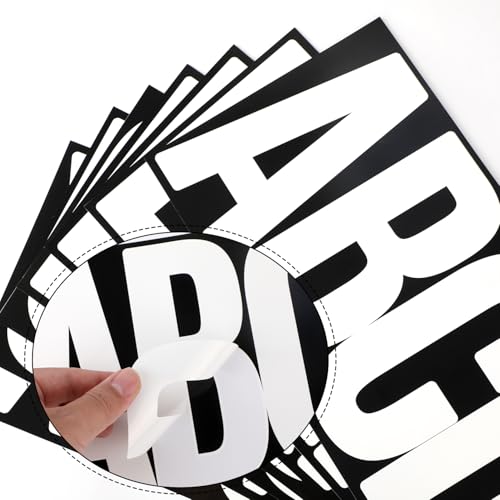 Large Vinyl Letter Stickers - 76 Waterproof Uppercase Letters