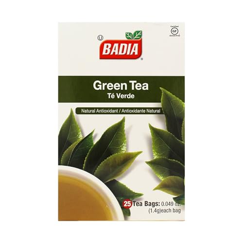Badia Green Tea Bags – 25 Count Antioxidant Refreshing Tea
