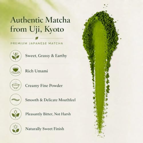 Uji Ceremonial Grade Matcha Powder - Green 1.06oz, Umami-Rich