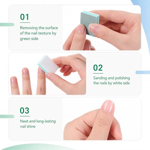 Zelphvt 30 Pack Mini Nail Buffer Blocks and Shine Kit for Natural Nails