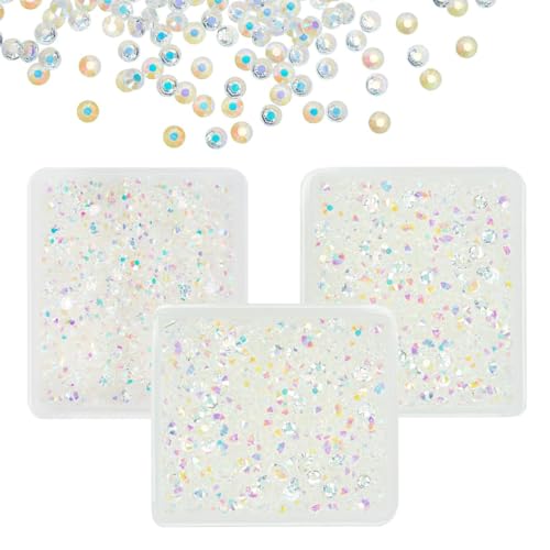 Transparent Clear AB Resin Rhinestones 3mm 4mm 5mm Flatback Jelly Gems