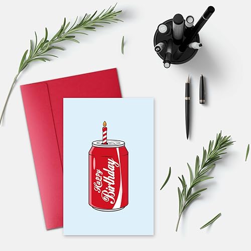 Funny Coke Birthday Card - Soda Bottle Greeting for Soda Lovers
