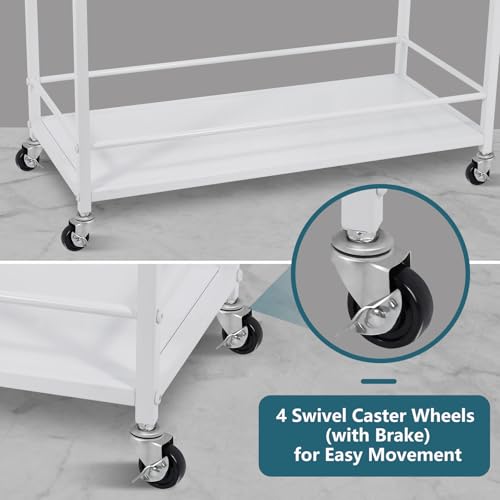 Champagne Wall Holder with 28 Glasses & Storage Cart for Parties