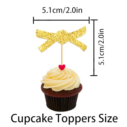 Taekwondo Cupcake Toppers - 18pcs Glitter Birthday Party Decor