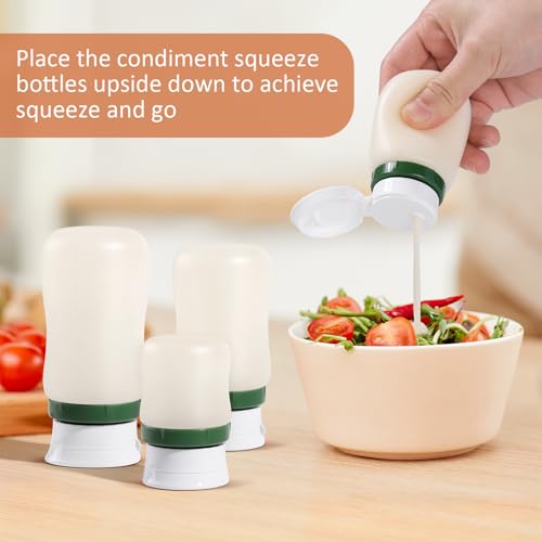 BULGILIA 1.3-Oz Squeeze Bottles - BPA-Free Condiment Containers, Leak Proof, 2 Pack