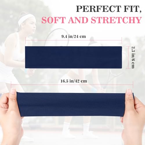 8 Pack Headbands for Women, Elastic Soft Hair Bands Non Slip Women's Fashion Headbands for Daily Workout Yoga Running